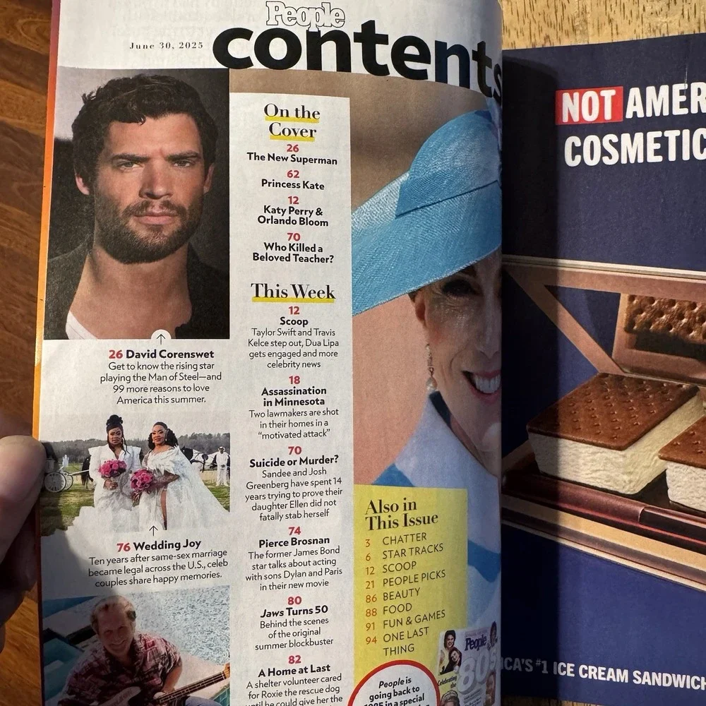 People Mag 6/30/25 Kardashians Cover Princess Kate/David Corenswet Exclusive